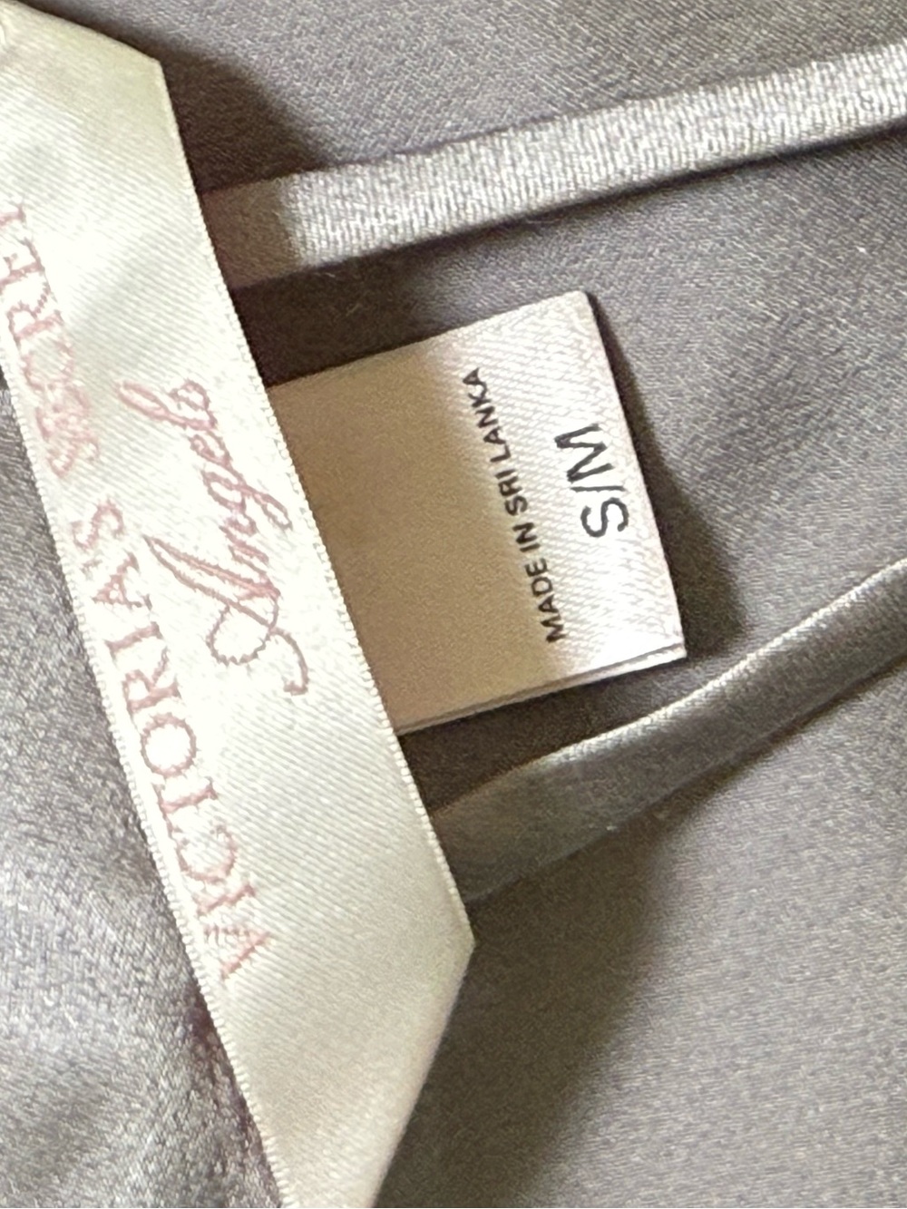 Vintage Victoria’s Secret Angels Satin Slip Dress Robe Set Smoky Pewter Lavender - Picture 10 of 14